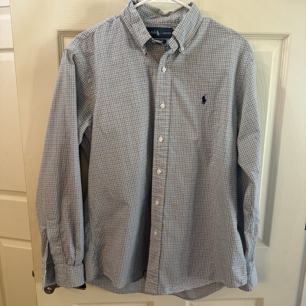 Ralph Lauren Lot 3 Long Sleeve‎ Men's Lg Lightweight Button Down Shirts Pony - Picture 3 of 16